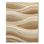 Contemporary Neutral Wave Stripe Rug