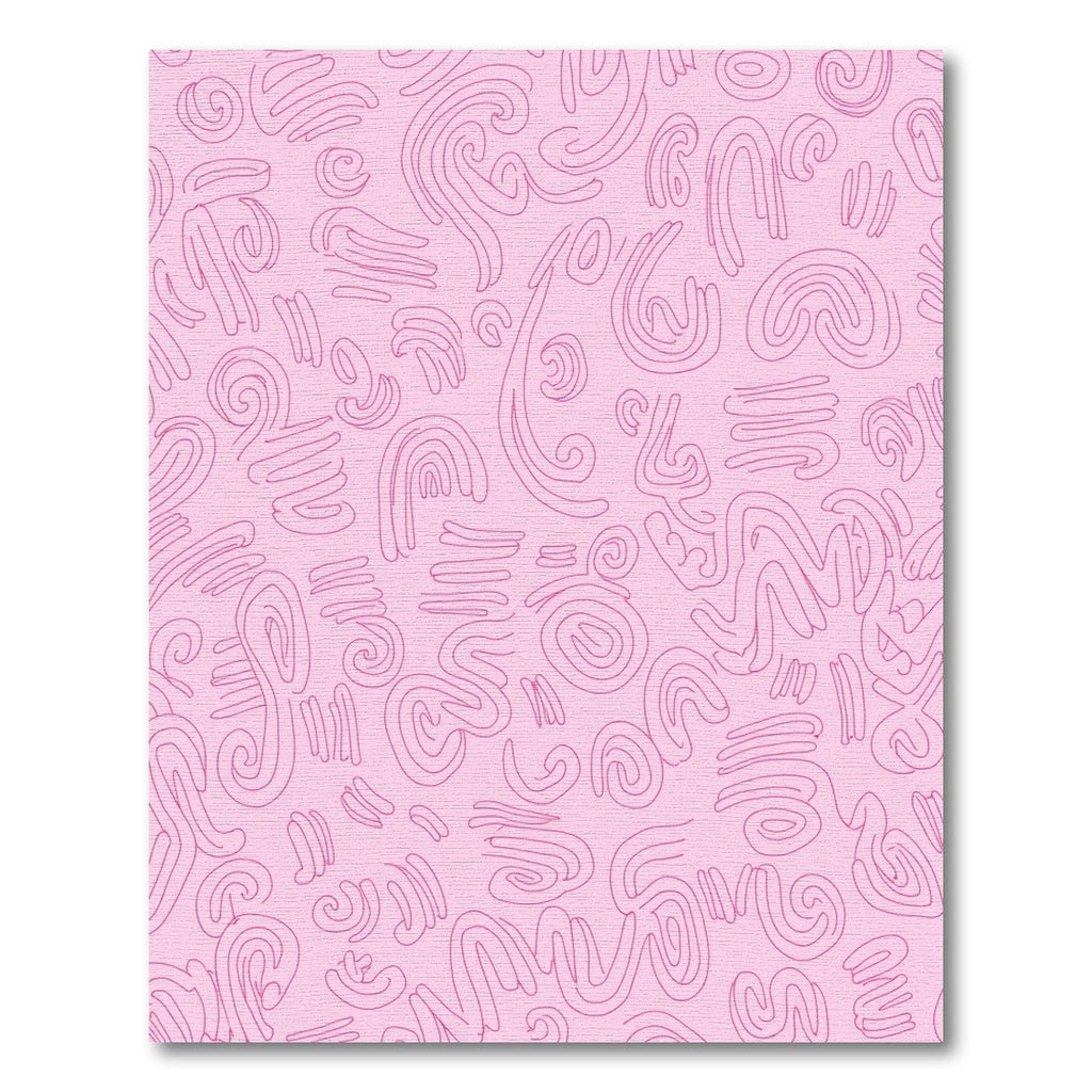 Pink Abstract Swirl Lines Rug