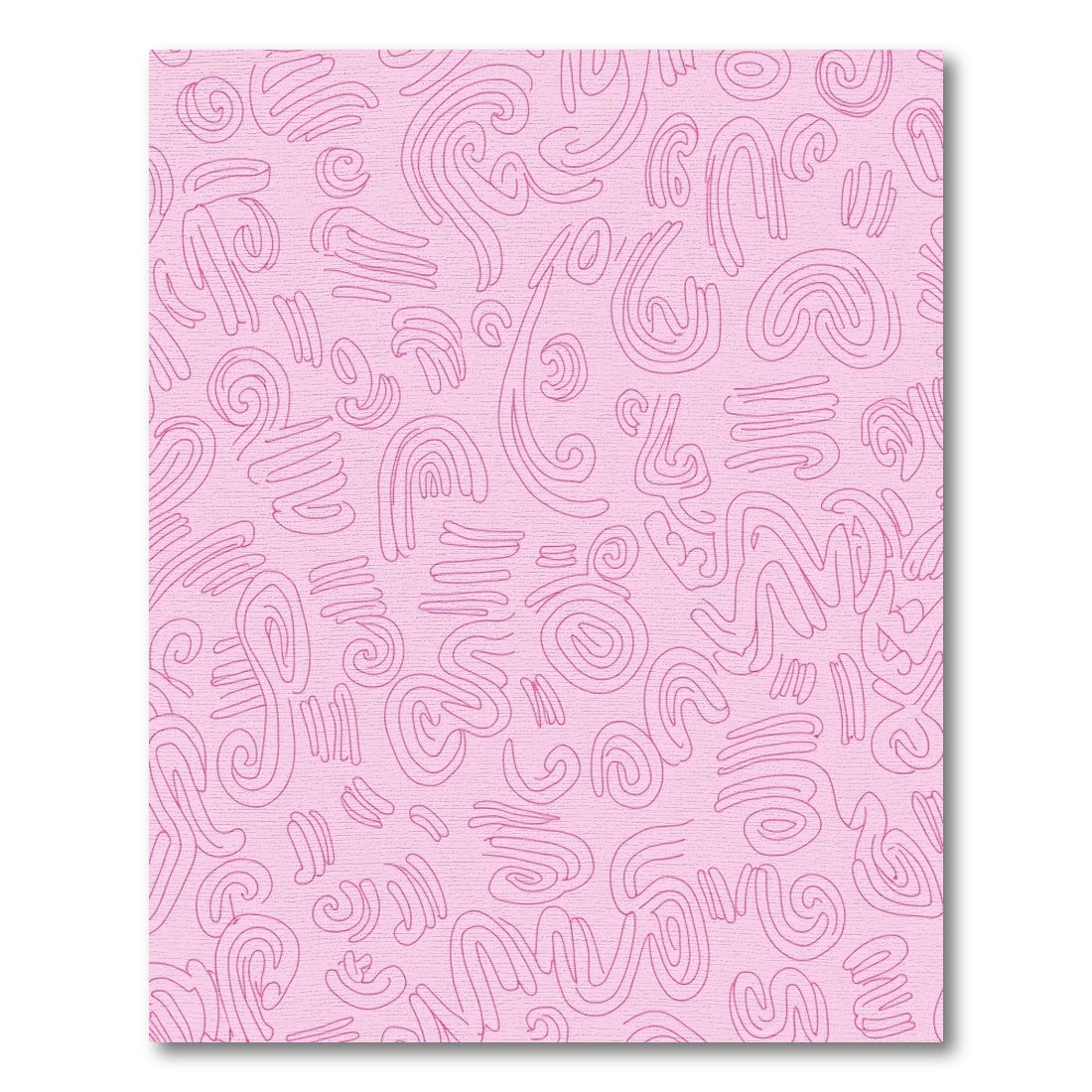 Pink Abstract Swirl Lines Rug