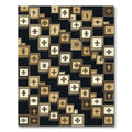 Golden Ethnic Symbols Mosaic Rug