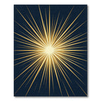 Radiant Golden Starburst Navy Rug