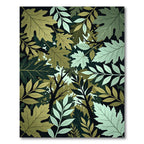 Lush Green Tropical Woodland Foliage Rug