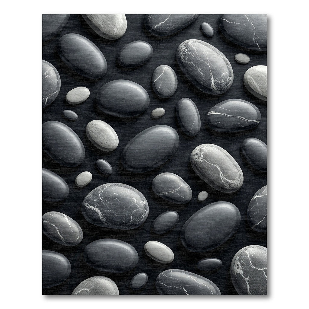 Monochromatic Smooth Stone Collection Rug