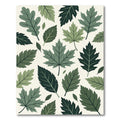 Assorted Green Autumn Leaf Collage Rug