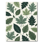 Assorted Green Autumn Leaf Collage Rug