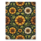 Elegant Sunflower Arrangement on Black Rug