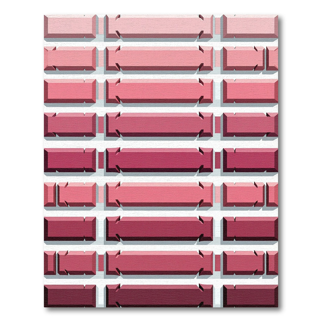 Pink Tone Brick Arrangement Rug
