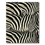 Abstract Zebra Print Black Cream Stripes Rug