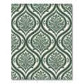 Emerald Green Traditional Ormolu Accents Rug