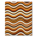 Retro Earth Tone Wavy Line Rug