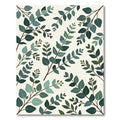 Lush Green Eucalyptus Botanical Foliage Rug