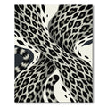 Monochromatic Leopard Swirl Abstract Rug