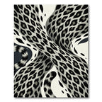 Monochromatic Leopard Swirl Abstract Rug