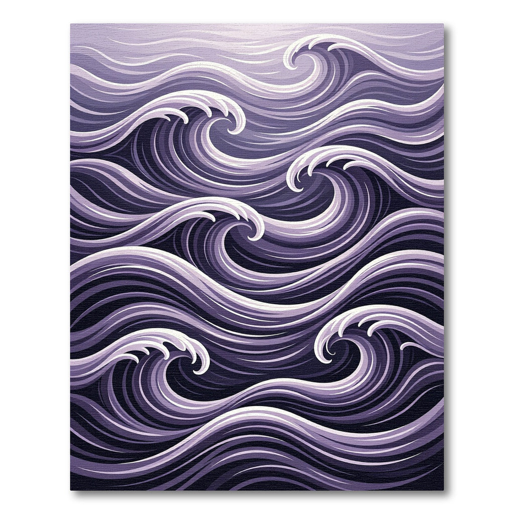 Deep Purple Dynamic Swirls Rug