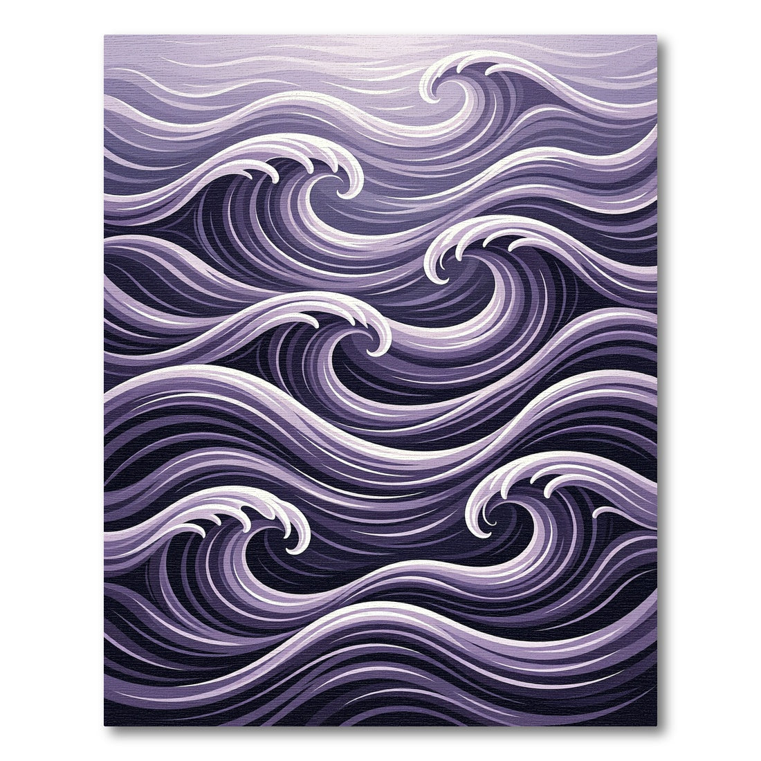 Deep Purple Dynamic Swirls Rug