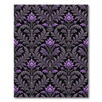 Ornate Amethyst Floral Victorian Damask Rug