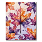 Watercolor Autumn Maple Leaf Mosaic Rug