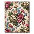 Crimson Rose And Carnation Bouquet Rug