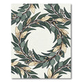 Botanical Wreath with Sage and Gold Leaves Rug