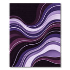 Ethereal Violet Wavy Abstract Layers Rug