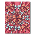 Vibrant Coral and Teal Radiant Bows Rug
