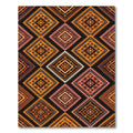 Orange Peach Diamond Tribal Rug