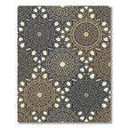 Golden Tan Intricate Star Medallion Rug