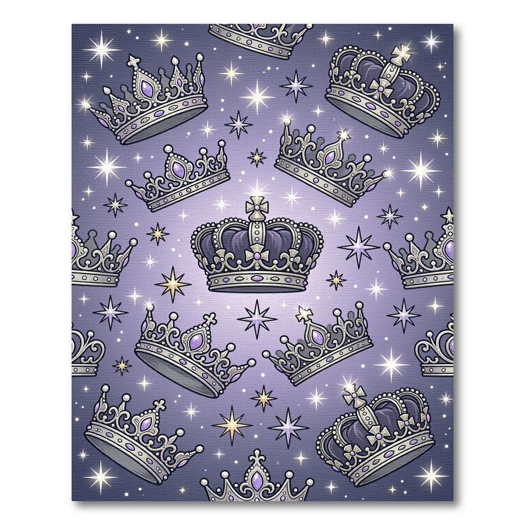 Royal Purple Crown and Starry Night Rug