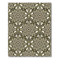 Olive Geometric Star Tile Art Rug