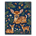 Whimsical Fawn Forest Acorn Meadow Rug