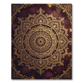 Golden Mandala Wine Ornamental Medallion Rug