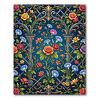 Gilded Vine Floral Garden Tapestry Rug