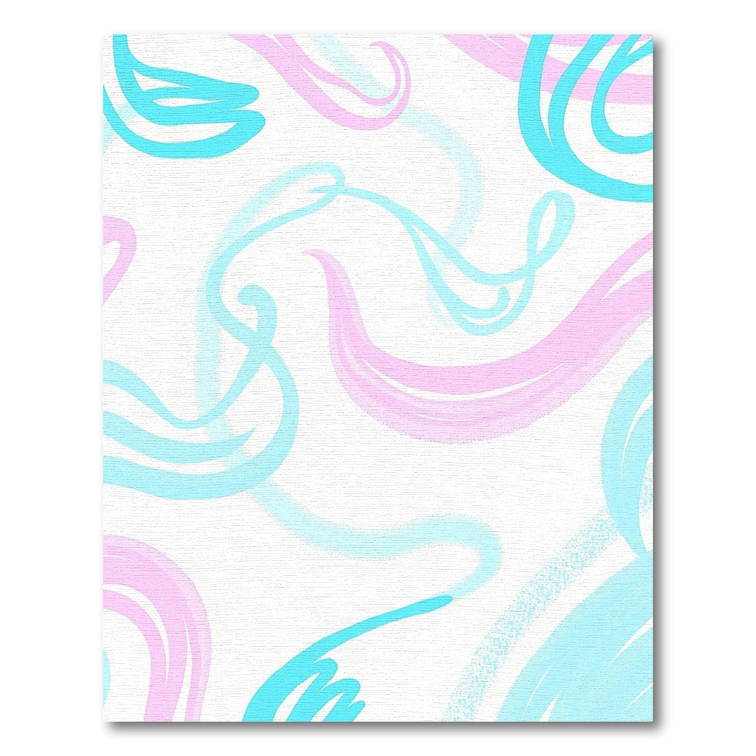 Pastel Swirls Abstract Brushstroke Rug