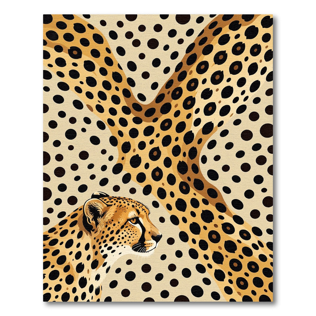 Elegant Golden Cheetah Spotted Animal Rug