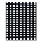 Black White Plaid Grid Arrangement Rug
