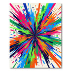 Vibrant Explosive Splatter Abstract Rug