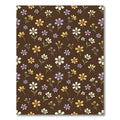 Whimsical Brown Floral Medley Rug
