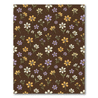 Whimsical Brown Floral Medley Rug