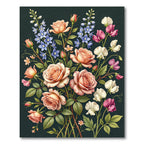 Terracotta Rose Sweet Pea Bouquet Rug