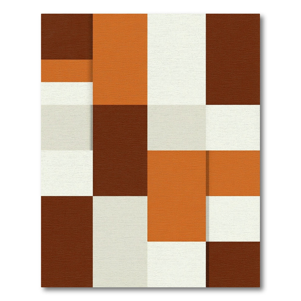 Minimalist Earthy Tone Geometric Block Abstract Rug