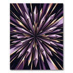 Radiant Amethyst Crystal Starburst Rug