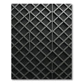 Dark Gray Intersecting Geometric Lattice Rug