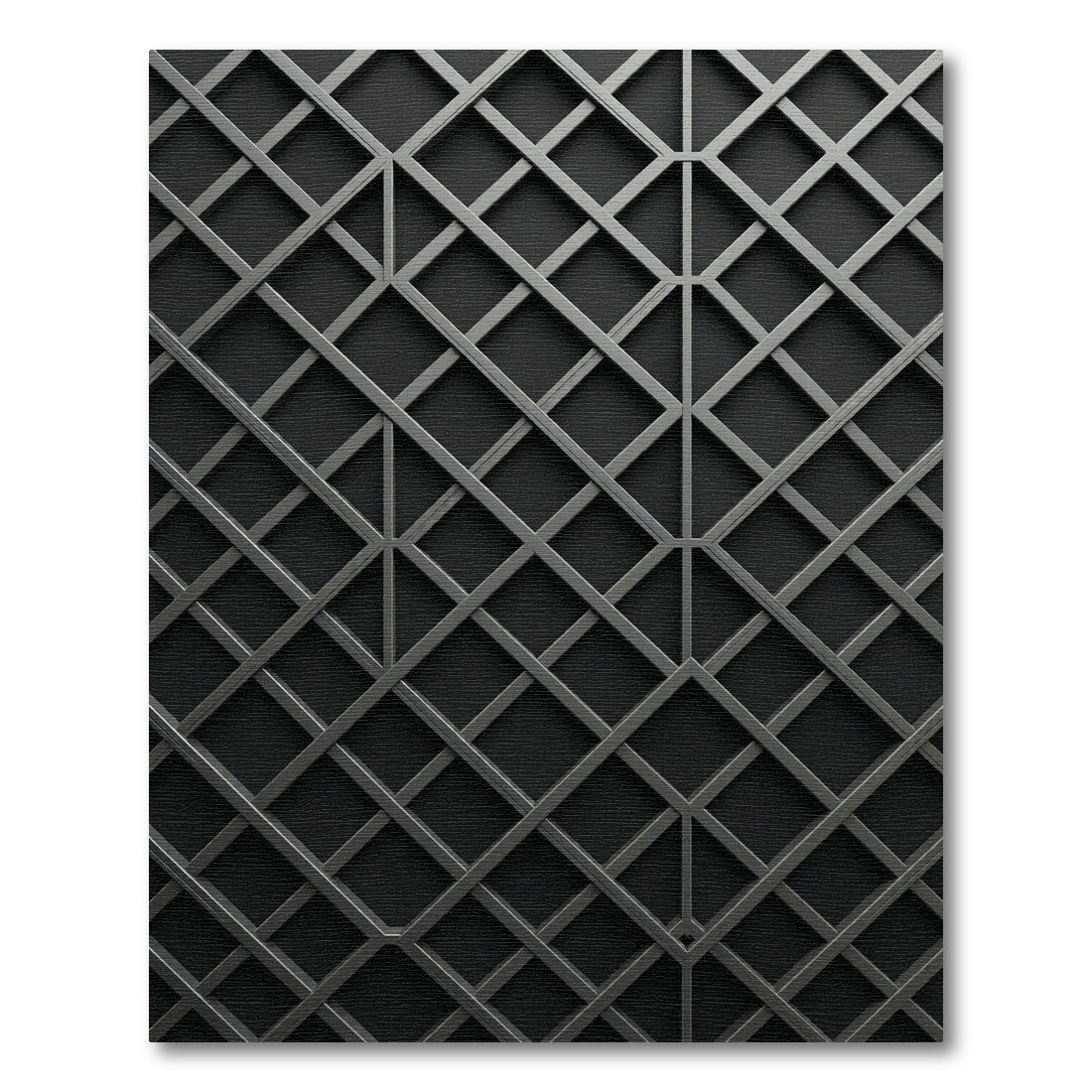 Dark Gray Intersecting Geometric Lattice Rug