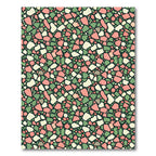 Modern Terrazzo Green and Coral Mosaic Rug