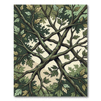 Lush Green Canopy Forest Branches Rug