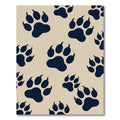 Minimalist Navy Paw Print Area Rug