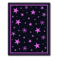 Vibrant Pink Starry Night Celestial Rug