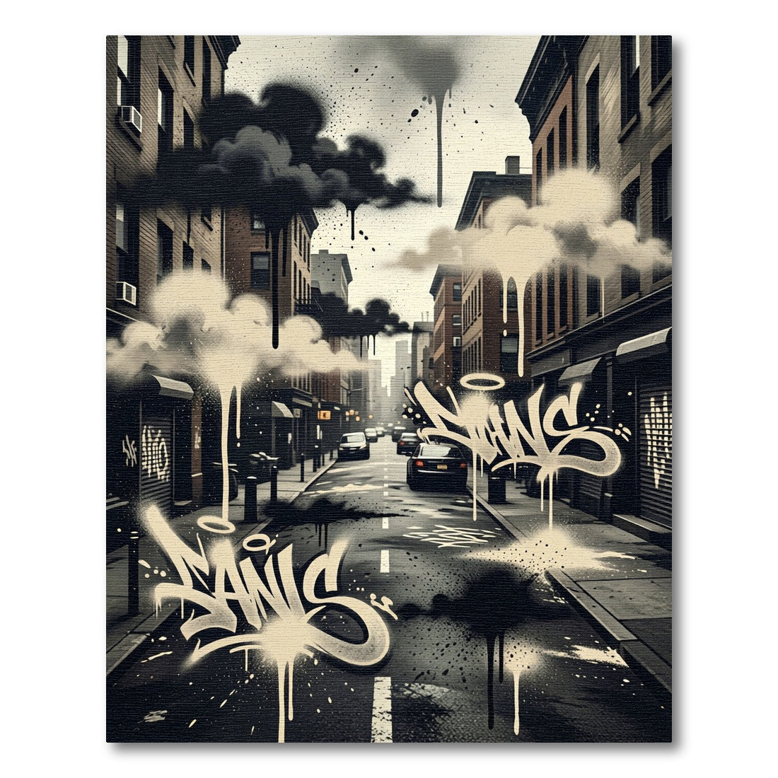 Urban Graffiti Street Art Rug