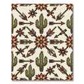 Desert Cactus Arrow Floral Medallion Rug