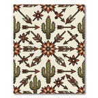 Desert Cactus Arrow Floral Medallion Rug